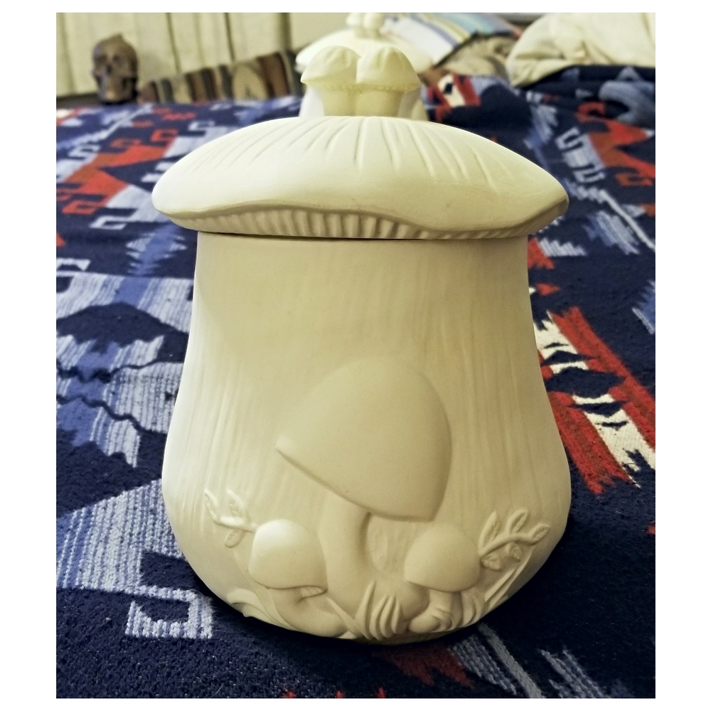 VINTAGE 1970'SUNGLAZED 2nd FROM SMALLESTMUSHROOM KITCHEN JAR